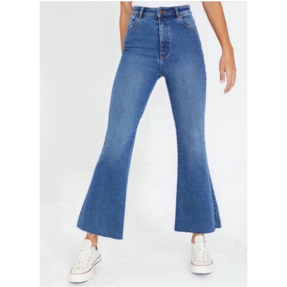 ROLLA'S Eastcoast Crop Flare Jeans - Tracey Blue Size Size 29